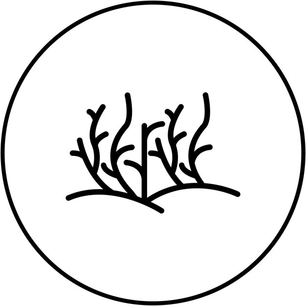 Imagen vectorial del icono de la hierba del desierto Se puede usar para el desierto