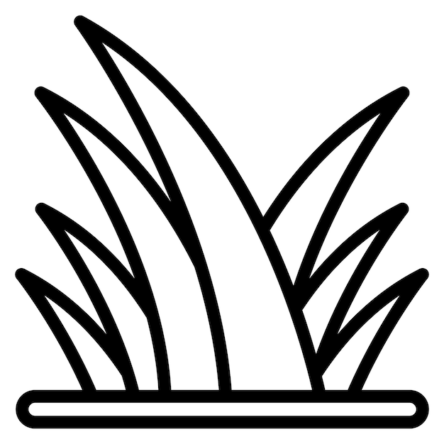 La imagen vectorial del icono de la hierba se puede utilizar para la agricultura
