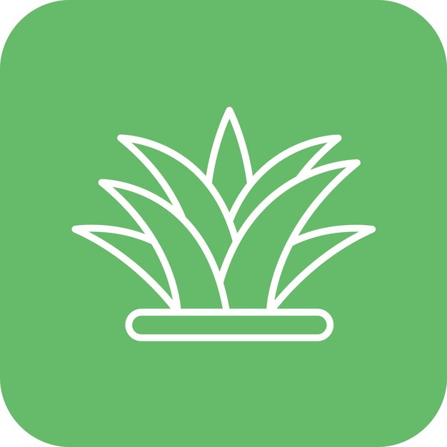 La imagen vectorial del icono de la hierba se puede utilizar para la jardinería