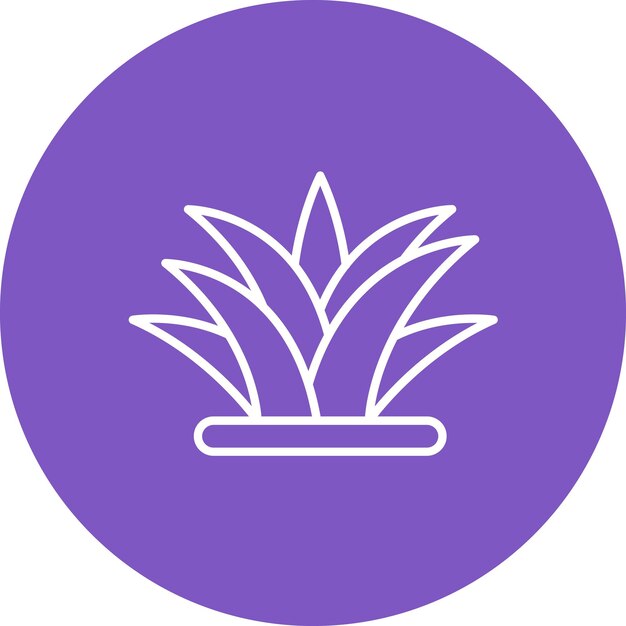 La imagen vectorial del icono de la hierba se puede utilizar para la jardinería