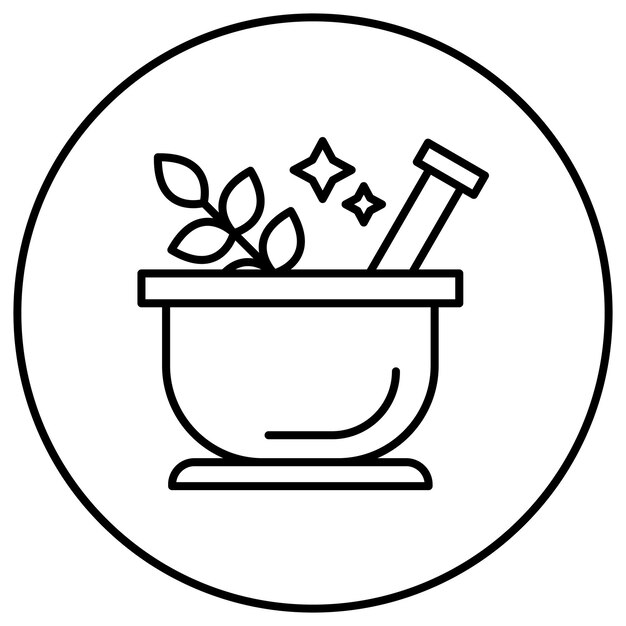 Imagen vectorial de icono de hierbas Se puede usar para Spa