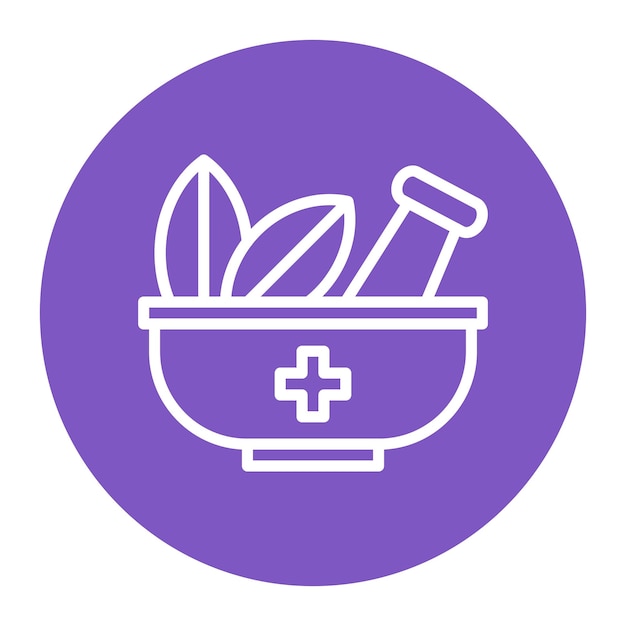 Imagen vectorial de icono de hierbas Puede utilizarse para la dermatología