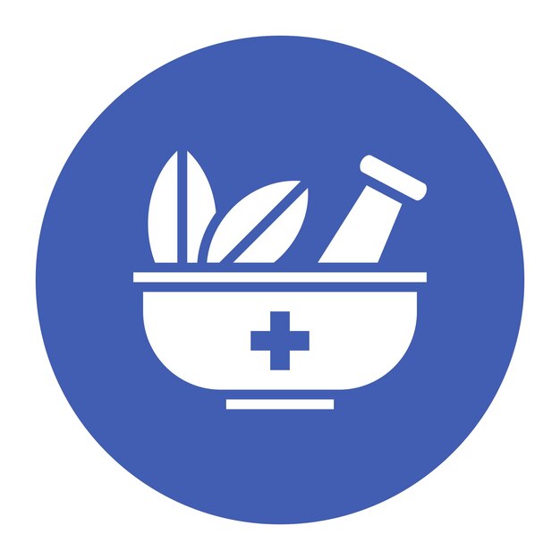 Imagen vectorial de icono de hierbas Puede utilizarse para la dermatología