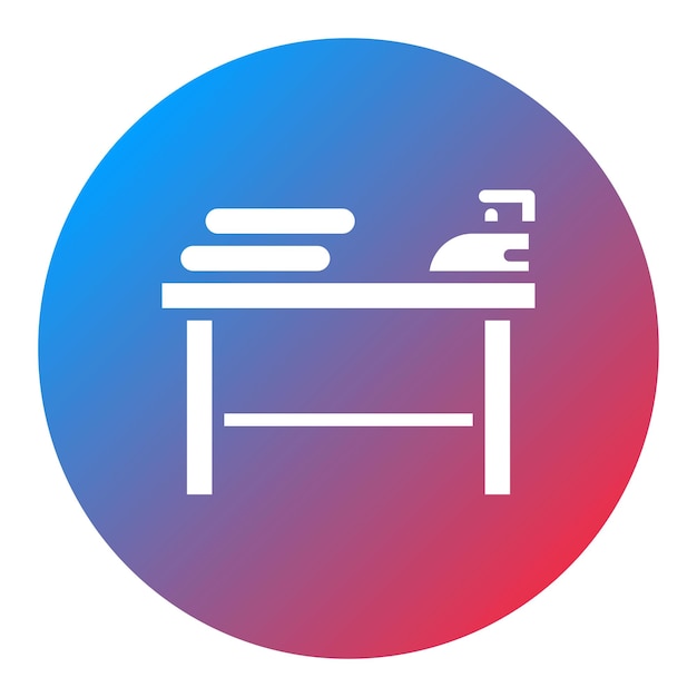 Imagen vectorial del icono de hierro de la tabla Se puede utilizar para la lavandería