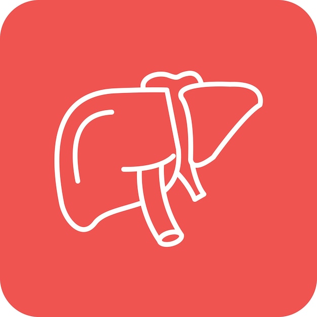 Imagen vectorial del icono del hígado Se puede utilizar para la medicina