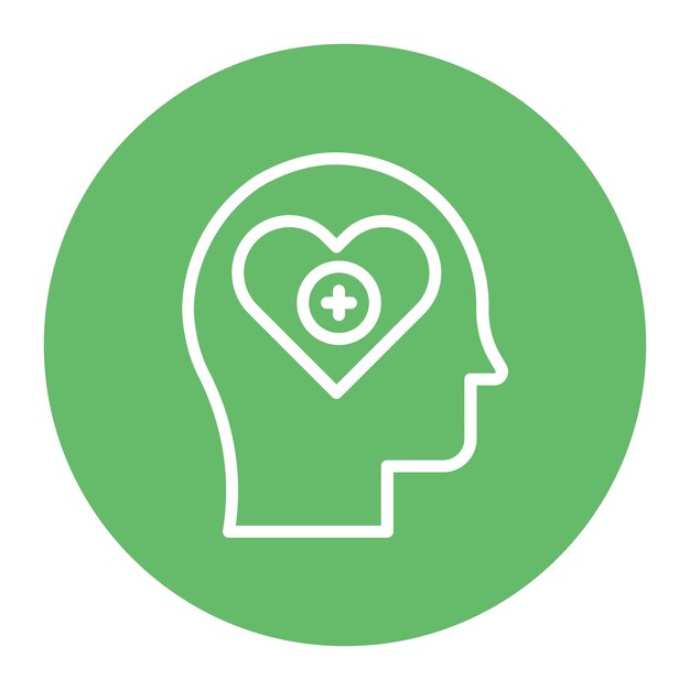 Imagen vectorial de icono de higiene mental Se puede usar para Psicología