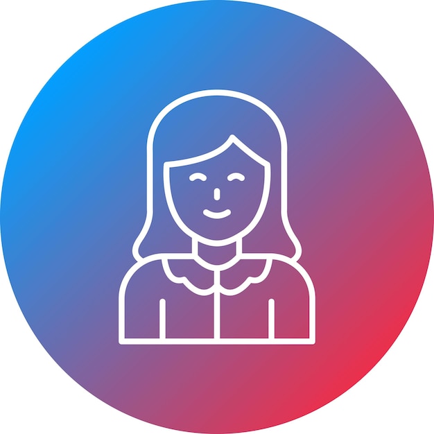 Imagen vectorial del icono de la hija Se puede usar para la vida familiar