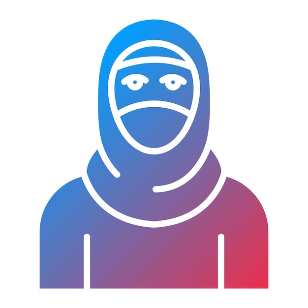 Imagen vectorial del icono del hijab Se puede usar para el Ramadán