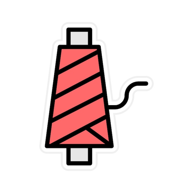 La imagen vectorial del icono del hilo se puede utilizar para las características de la tela
