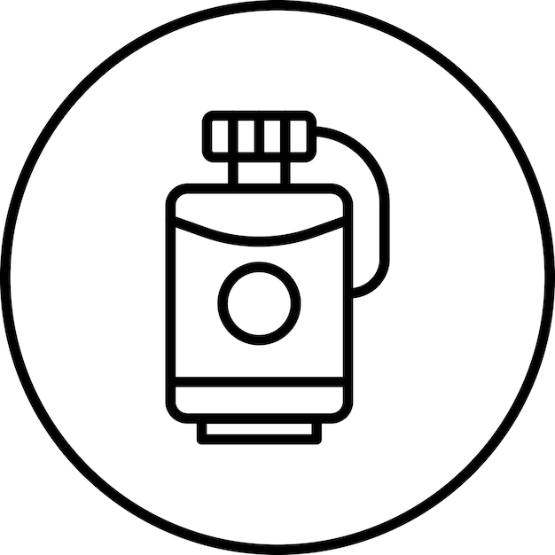 Imagen vectorial del icono de hip flask se puede usar para el trekking