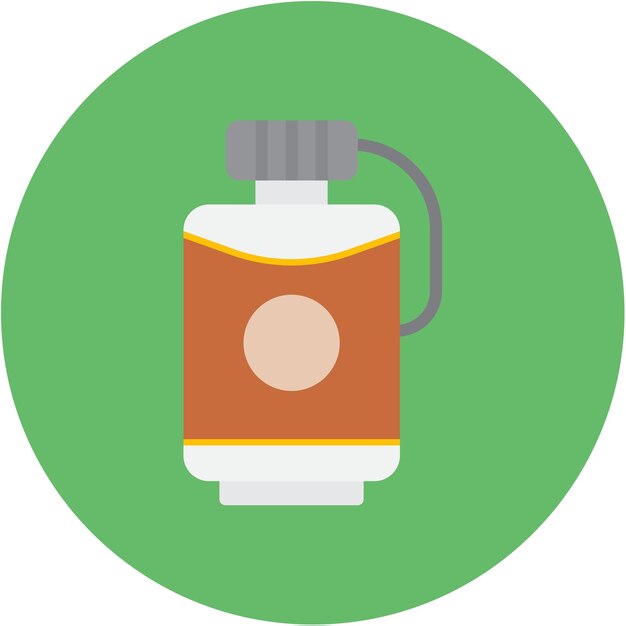 Imagen vectorial del icono de Hip Flask Se puede usar para el trekking