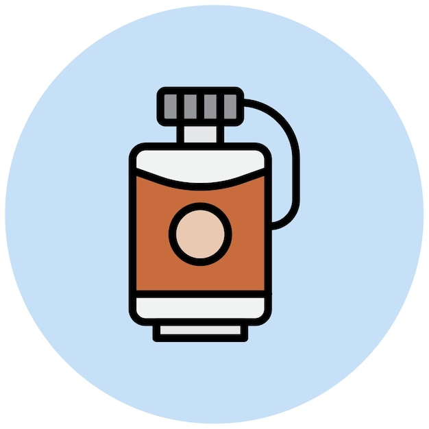 Imagen vectorial del icono de Hip Flask Se puede usar para el trekking