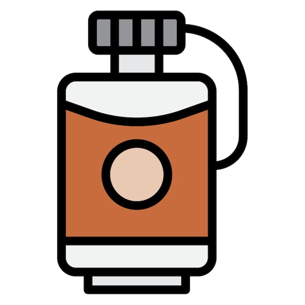 Imagen vectorial del icono de Hip Flask Se puede usar para el trekking