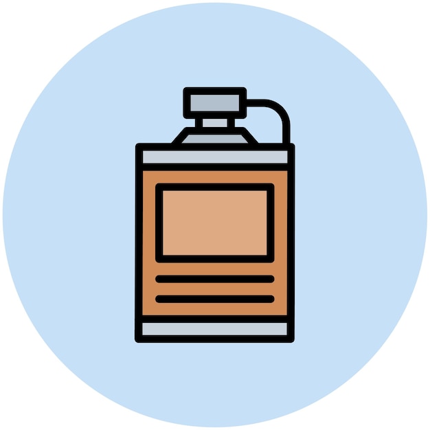 La imagen vectorial del icono de Hip Flask se puede utilizar para Bar
