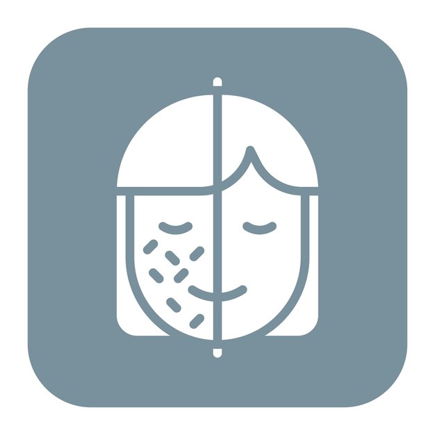 Imagen vectorial del icono de hiperpigmentación Se puede utilizar para cosmetología