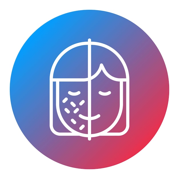 Imagen vectorial del icono de hiperpigmentación Se puede utilizar para cosmetología