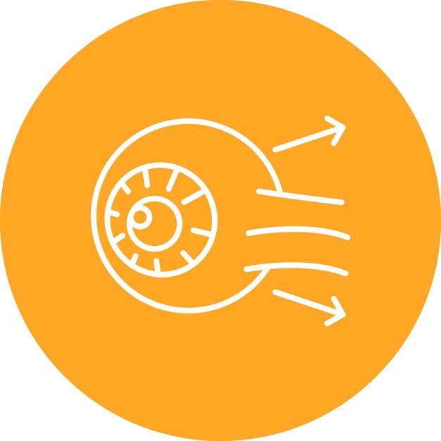 Imagen vectorial del icono de la hipertensión ocular Se puede utilizar para el optometrista