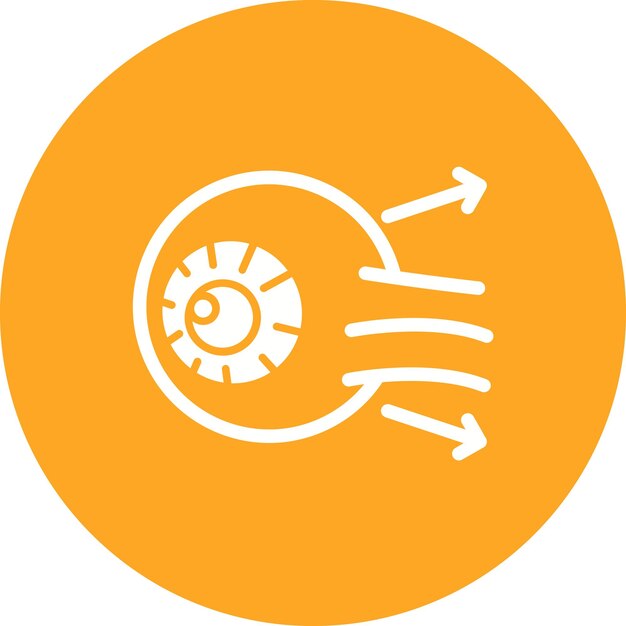 Imagen vectorial del icono de la hipertensión ocular Se puede utilizar para el optometrista