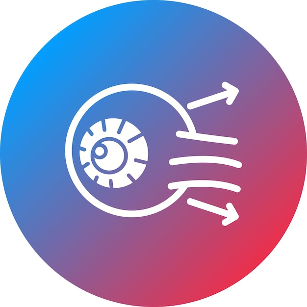 Imagen vectorial del icono de la hipertensión ocular Se puede utilizar para el optometrista