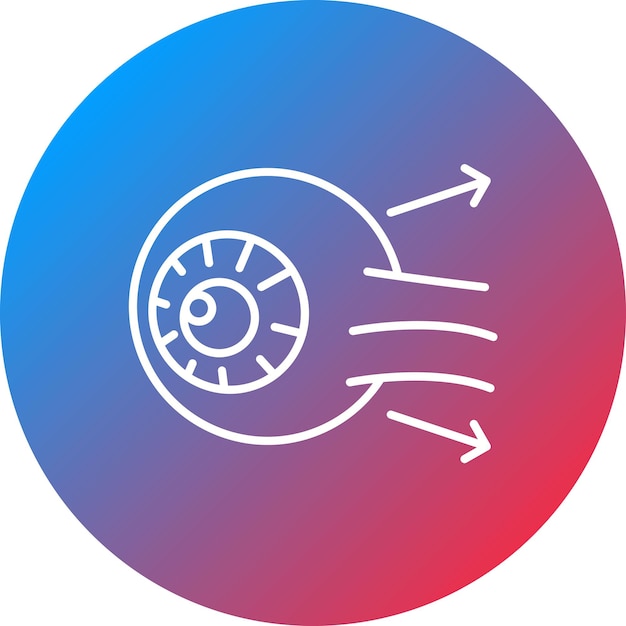 Imagen vectorial del icono de la hipertensión ocular Se puede utilizar para el optometrista