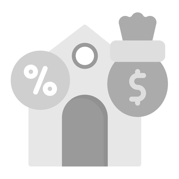 Imagen vectorial del icono de la hipoteca se puede utilizar para la banca