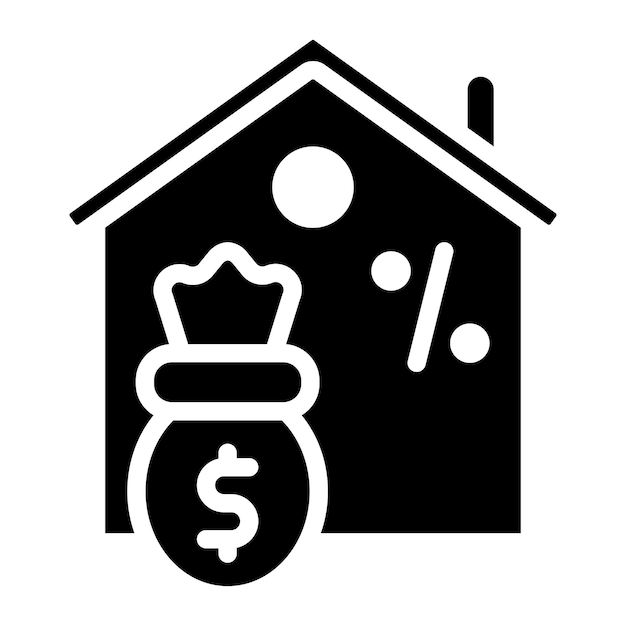 Imagen vectorial del icono de la hipoteca Se puede utilizar para el préstamo
