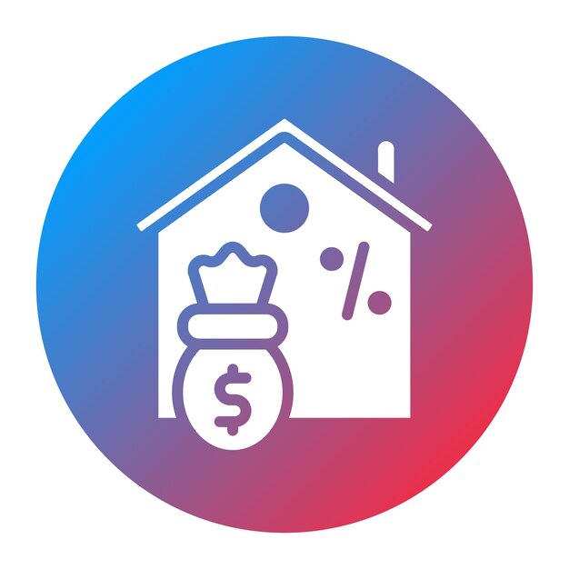 Imagen vectorial del icono de la hipoteca Se puede utilizar para el préstamo