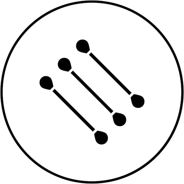 Imagen vectorial del icono del hisopo de algodón Se puede usar para el bebé