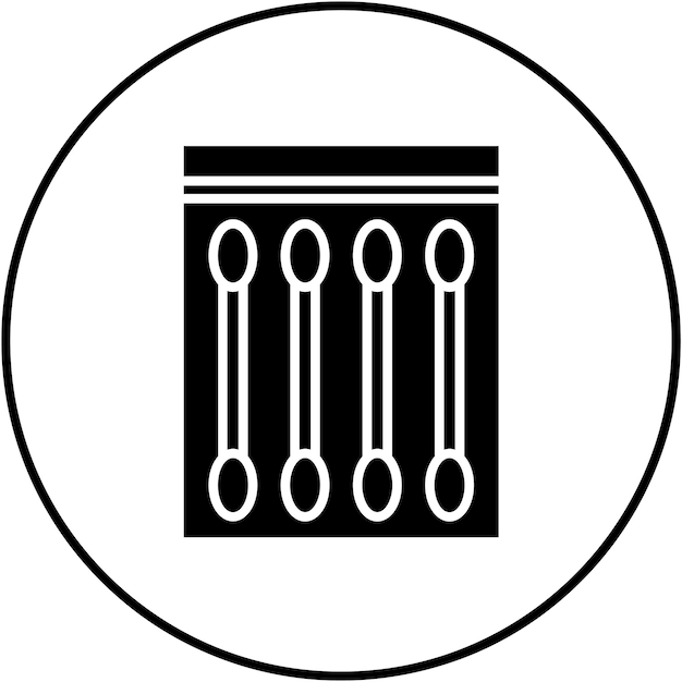 Vector la imagen vectorial del icono de los hisopos de algodón se puede utilizar para la farmacia