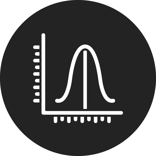 Imagen vectorial del icono del histograma Se puede utilizar para el análisis de datos