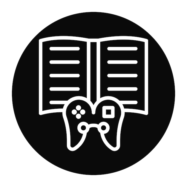 Imagen vectorial del icono de la historia Se puede usar para el diseño de juegos