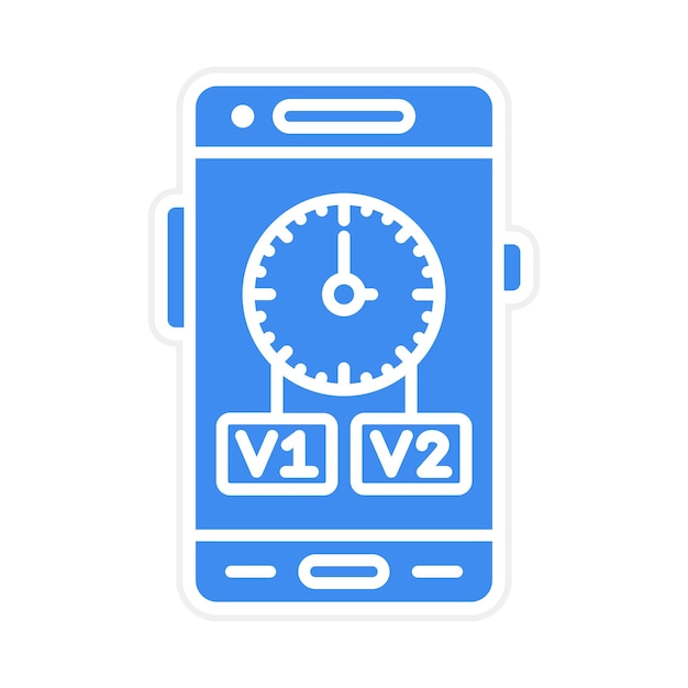 Imagen vectorial del icono de la historia de la versión Se puede utilizar para el desarrollo de aplicaciones móviles