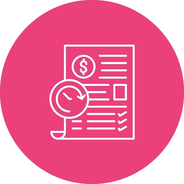 La imagen vectorial del icono del historial de transacciones se puede utilizar para los servicios monetarios en línea