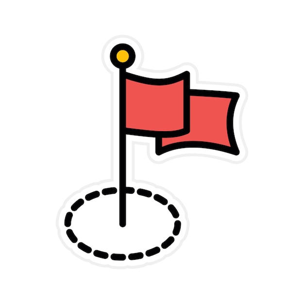 Imagen vectorial del icono del hito Se puede utilizar para los logros