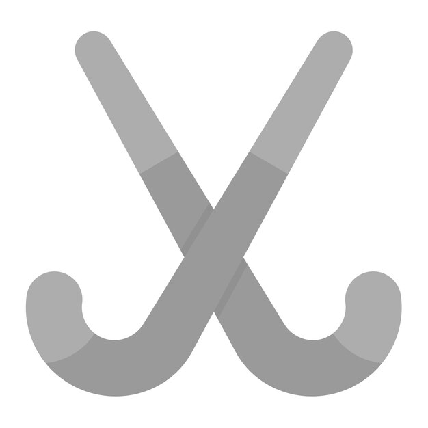 Imagen vectorial del icono de Hockey Field Sticks Se puede usar para Hockey