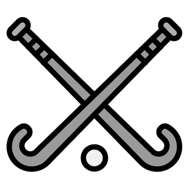 Imagen vectorial del icono de hockey Se puede usar para el boliche