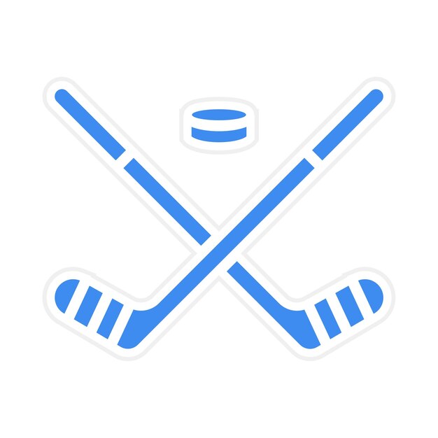 Imagen vectorial de icono de hockey sobre hielo Se puede usar para la estación de esquí