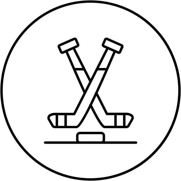 Vector imagen vectorial de icono de hockey sobre hielo se puede usar para hockey