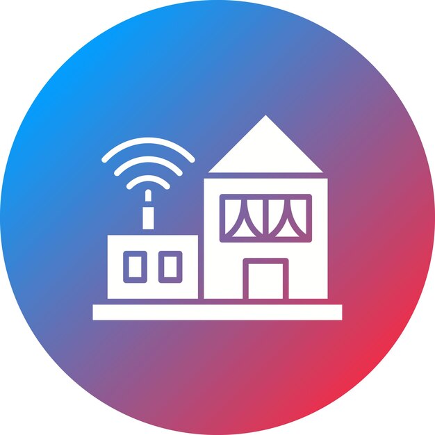 Imagen vectorial de icono de hogar inteligente Se puede utilizar para Internet de las Cosas