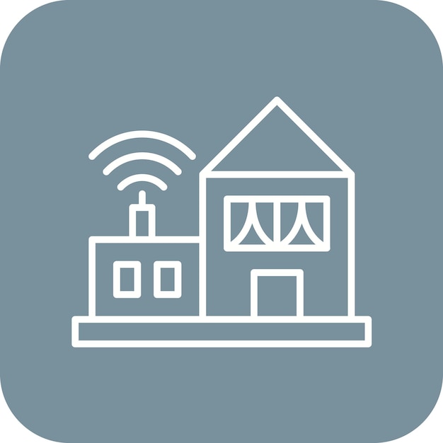 Imagen vectorial de icono de hogar inteligente Se puede utilizar para Internet de las Cosas