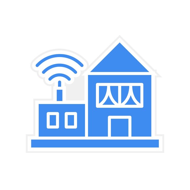 Imagen vectorial de icono de hogar inteligente Se puede utilizar para Internet de las Cosas