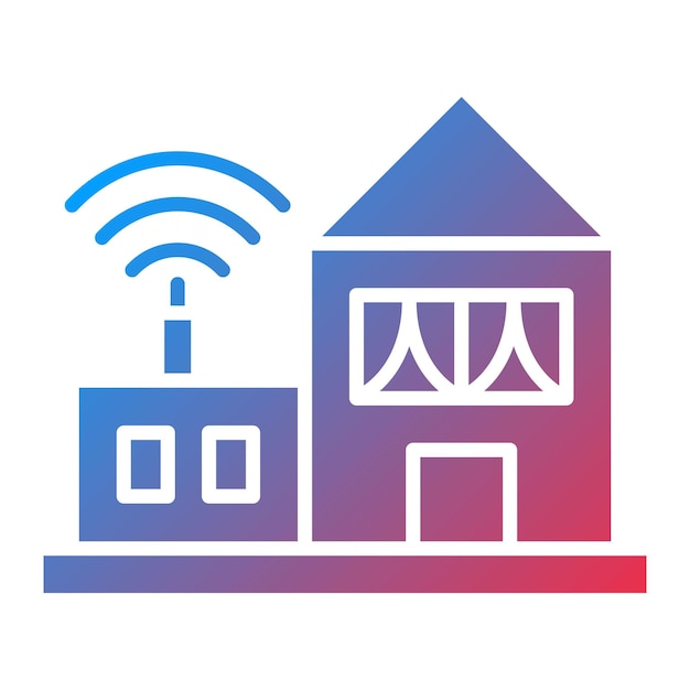 Imagen vectorial de icono de hogar inteligente Se puede utilizar para Internet de las Cosas