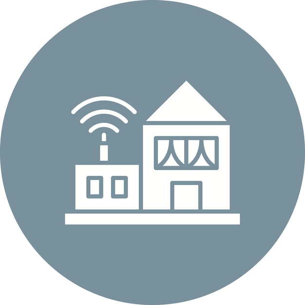 Imagen vectorial de icono de hogar inteligente Se puede utilizar para Internet de las Cosas