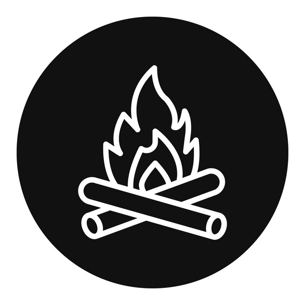 Imagen vectorial del icono de la hoguera Se puede usar para Festa Junina