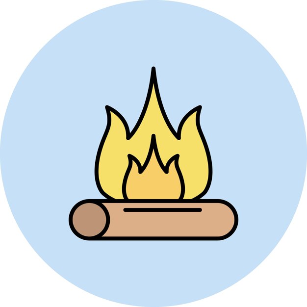 Imagen vectorial del icono de la hoguera Se puede usar para Wild West