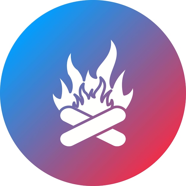 Imagen vectorial del icono de la hoguera Se puede utilizar para los Servicios de Emergencia