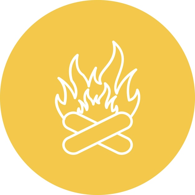 Imagen vectorial del icono de la hoguera Se puede utilizar para los Servicios de Emergencia