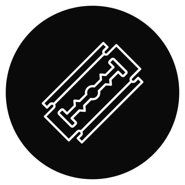 Imagen vectorial del icono de la hoja de afeitar Se puede usar para la peluquería