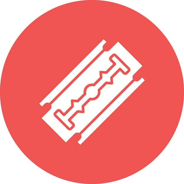 Imagen vectorial del icono de la hoja de afeitar Se puede usar para la peluquería