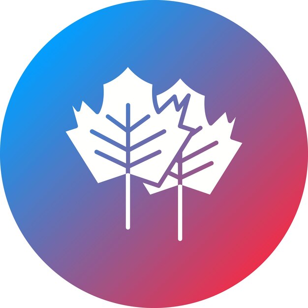 Imagen vectorial del icono de la hoja de arce se puede usar para el otoño